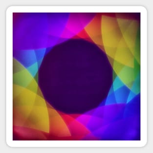 Abstract Rainbow Circles (Variant 1) Sticker